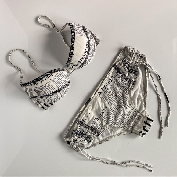 John Galliano Other - John Galliano Gazette Newspaper Print Bikini